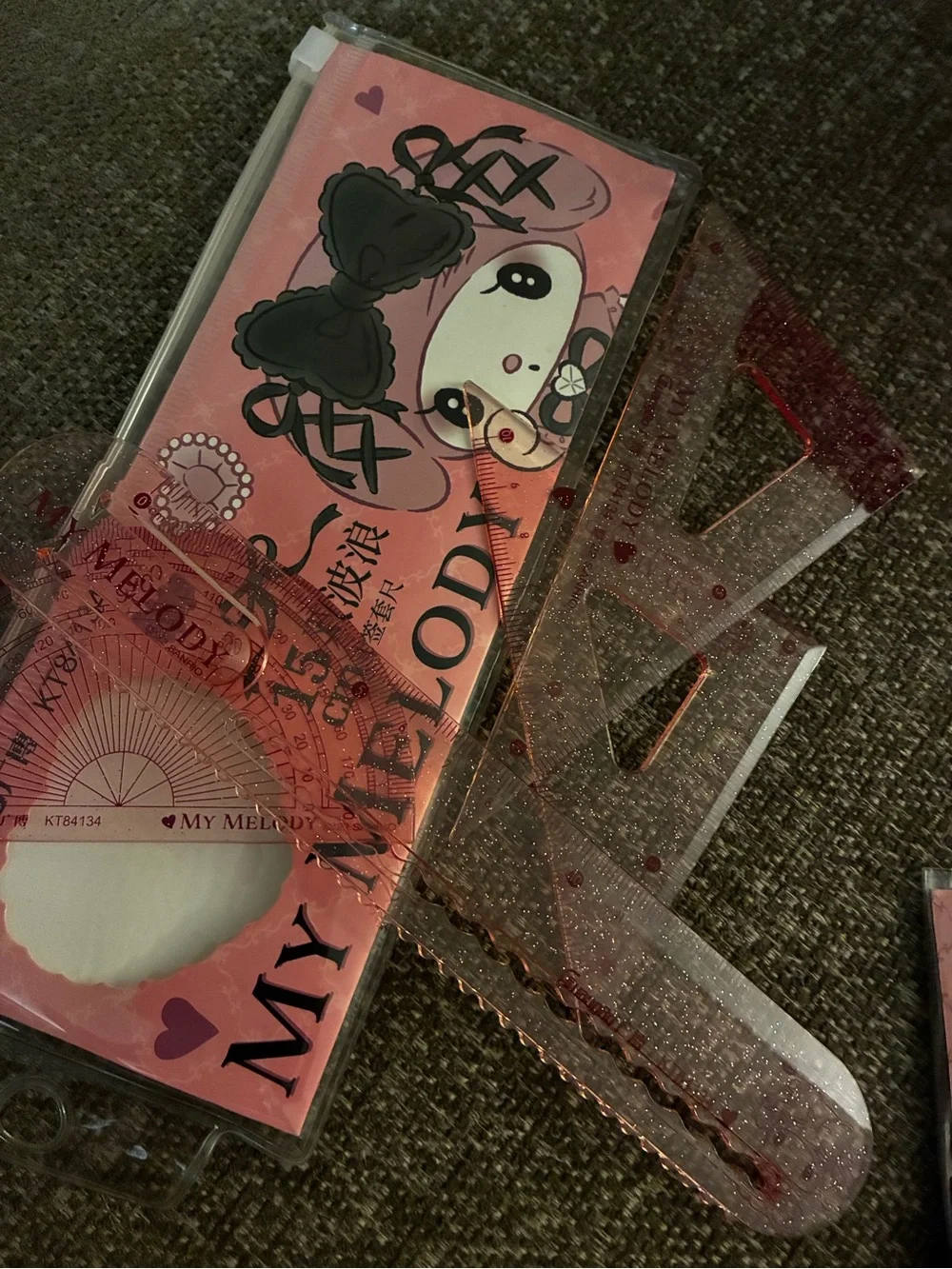 Sanrio My Melody Pink Kids Ruler Set